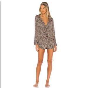 NWT Revolve Plush Cheetah Print Pajama Set